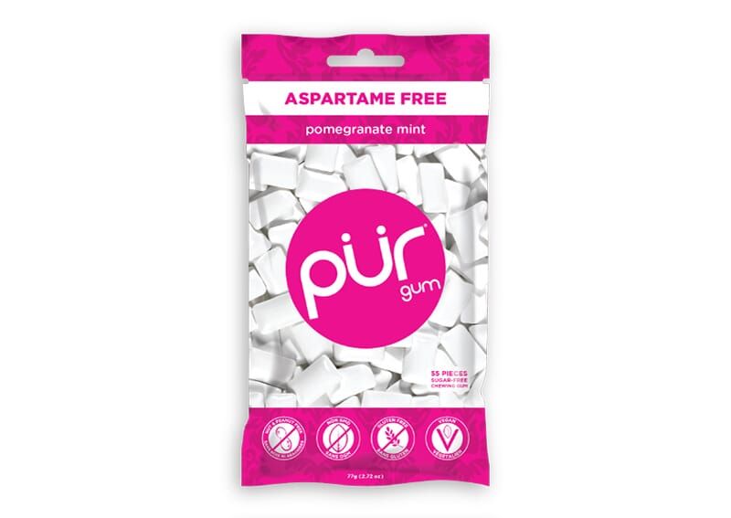 Pur tyggegummi m/granateple mint 55stk