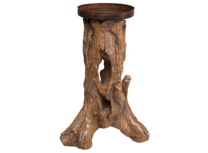 Hovedbilde Lysestake som stubbe til kubbelys, H:21 cm