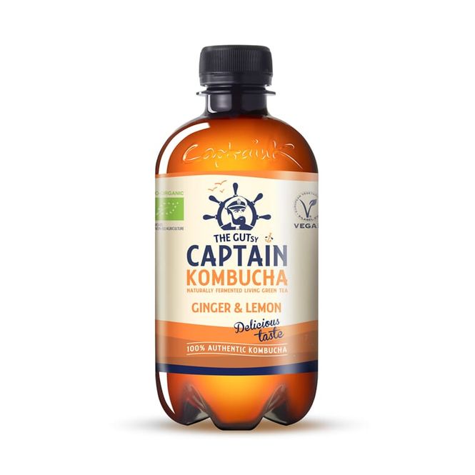 Hovedbilde Captain Kombucha ginger lemon 400ml økologisk