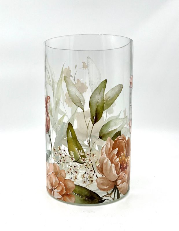 Lysglass/vase tulipaner 20 x 12 