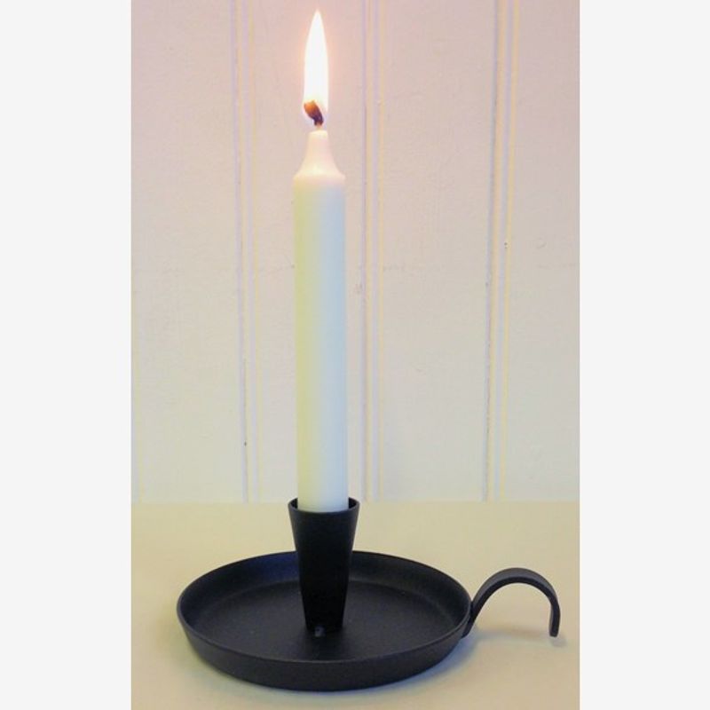 Nattlysestake med håndtak, Ø:13 cm, sort