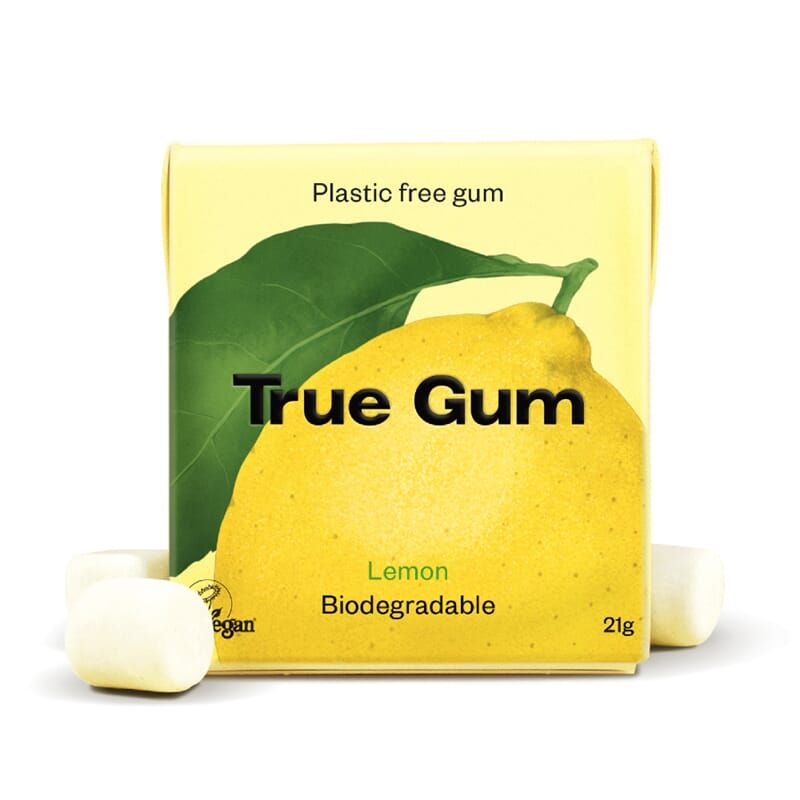 True Gum tyggegummi sitron 20g vegansk