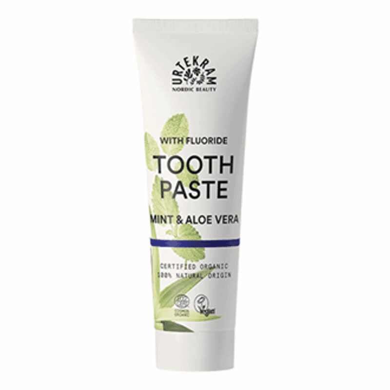Urtekram Mint og Aloe Vera Tannkrem med Fluor