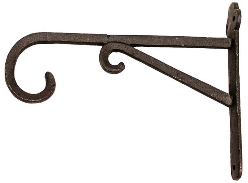 Krok til vegg sort metall 25x4x19 cm