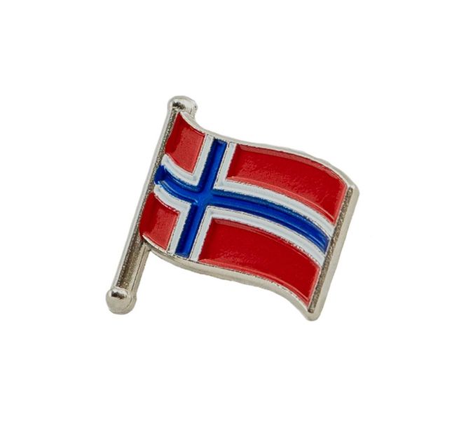 Hovedbilde Pin med norsk flagg på stang