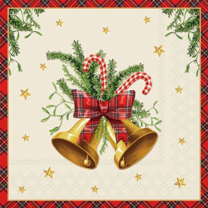 Hovedbilde Servietter lunsj - Scottish bells cream