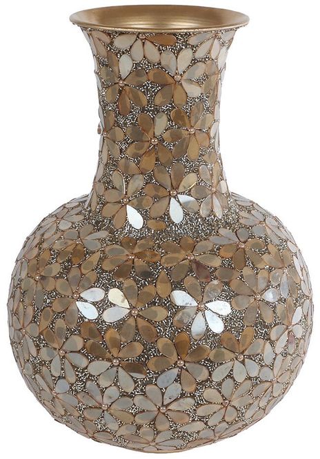Hovedbilde Vase gull mosaikk metall 26x26x36cm