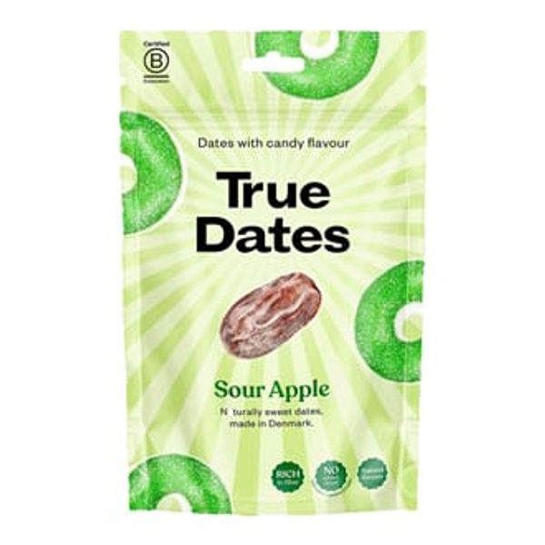 Hovedbilde True Dates Sour Apple 100gr