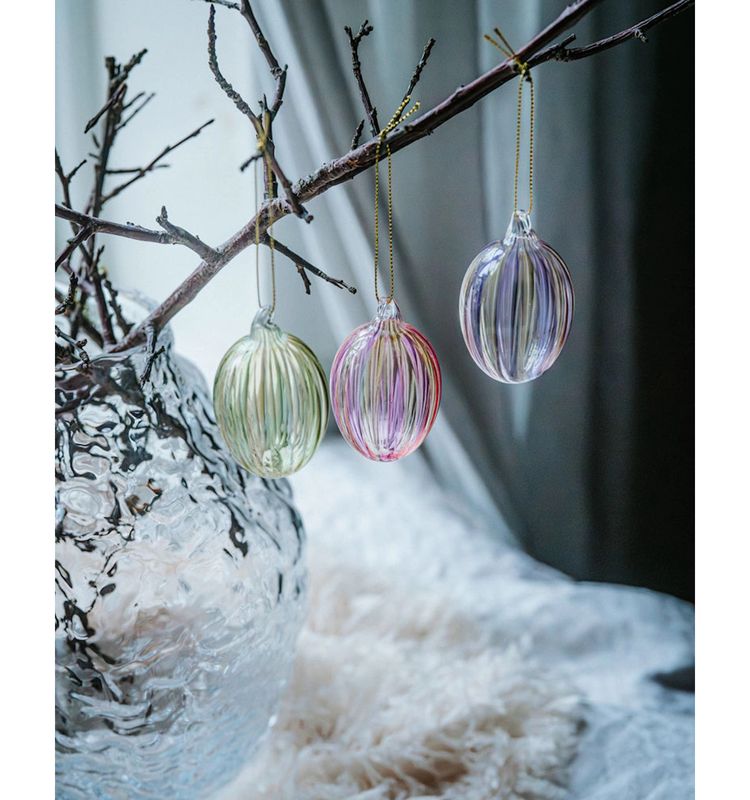 Hengende glass egg 6 pk. 
