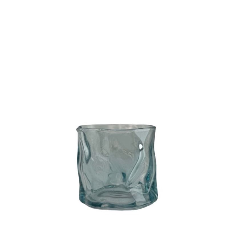Telysholder lys blå glass 