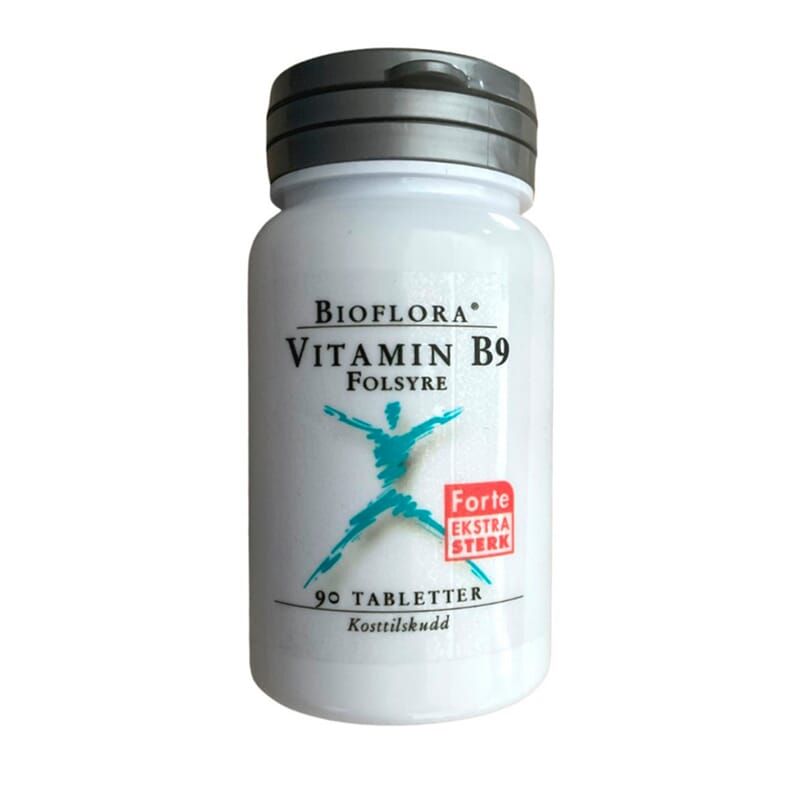 Bioflora vitamin B9 ekstra sterk 90 tabletter