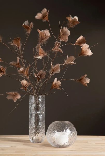 Hovedbilde Brune fjær, formet som blomst 12 pk. 