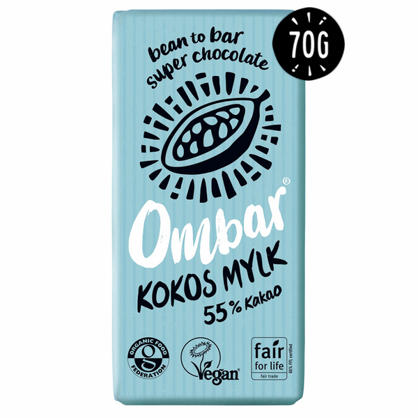 Hovedbilde Ombar økologisk kokos mylk sjokolade 70 g