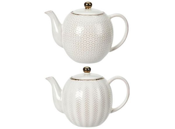 Hovedbilde Tekanne beige m/gull 1,1 Liter 2ass