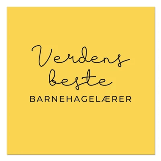Hovedbilde Verdens beste barnehagelærer