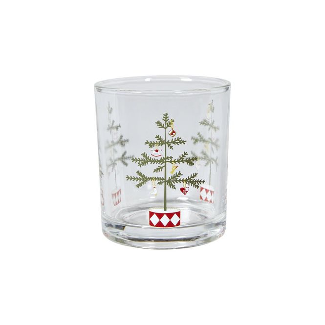 Hovedbilde Lysglass med Juletre, 7x8 cm