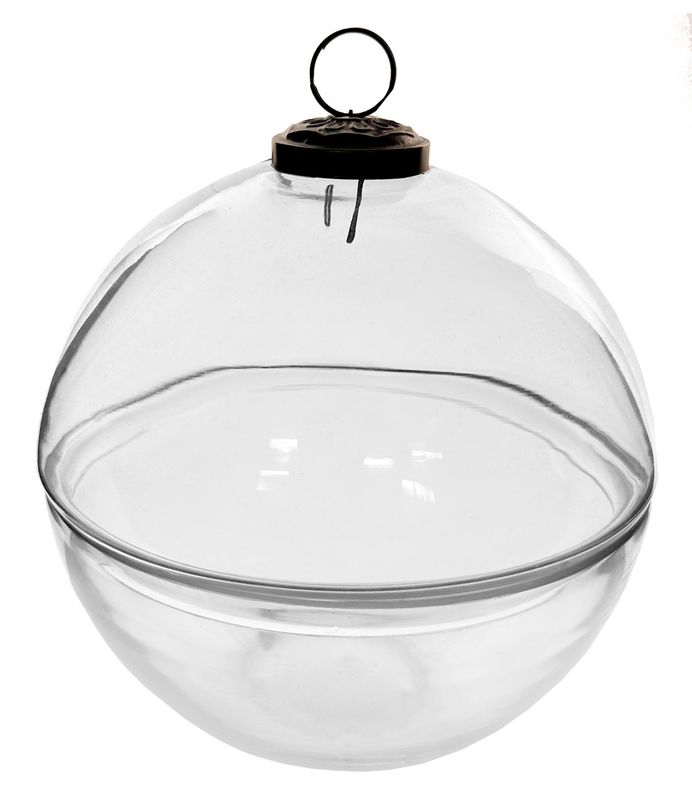 Glasskrukke / ball, klar, Ø:13 cm