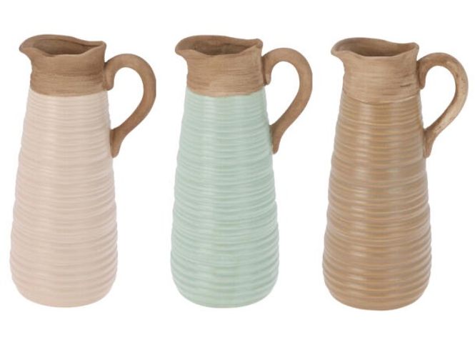Hovedbilde Vase porselen mugge 12,5x10x24cm 3ass