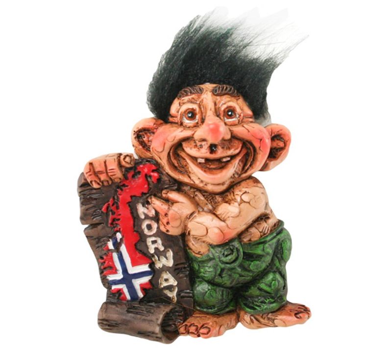 Magnet, troll med Norgeskart