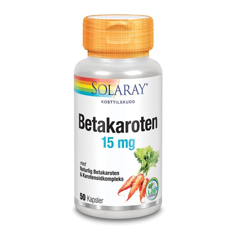 Solaray 15 mg betakaroten 50 kapsler