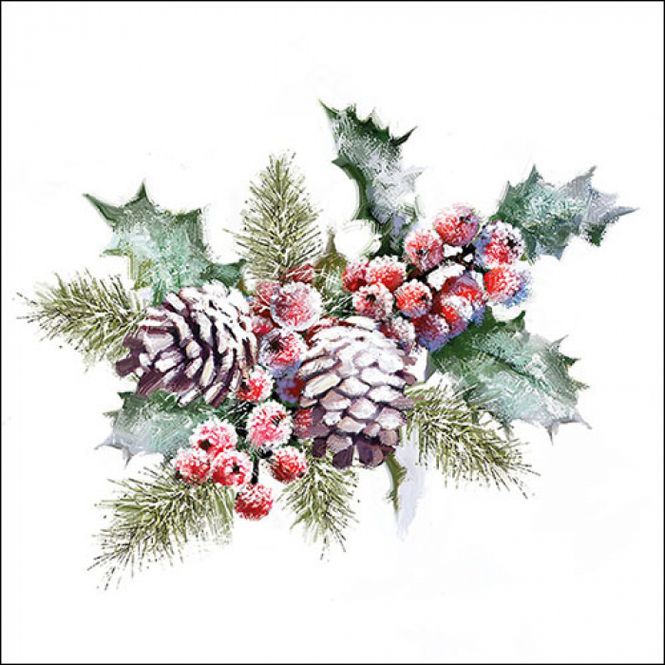 Hovedbilde Servietter Holly and Berries Lunch