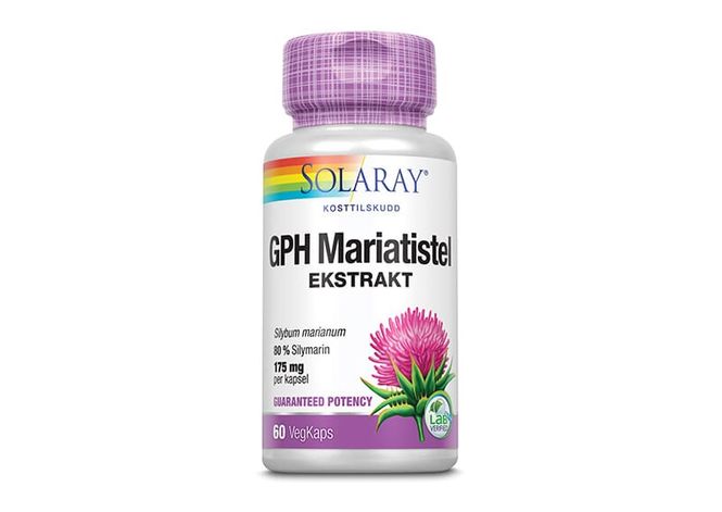 Hovedbilde Solaray GPH mariatistel ekstrakt 60 kapsler