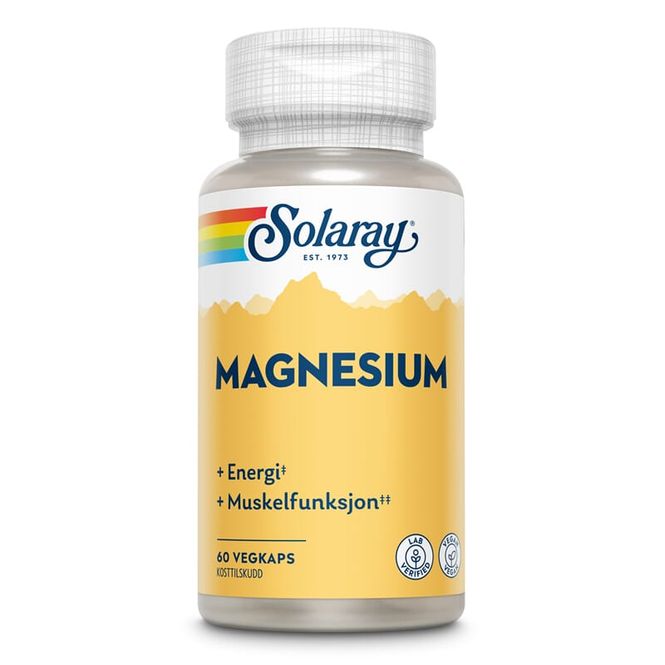 Hovedbilde Solaray magnesium 200 mg 60 kapsler